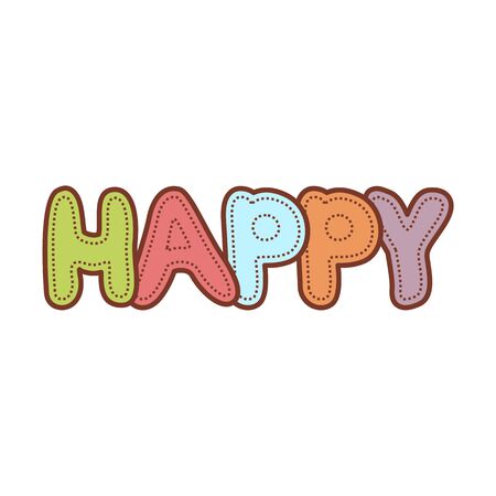 word of Happy vectorのイラスト素材