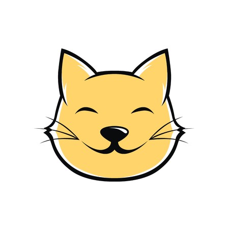 Head of cat illustration vectorのイラスト素材