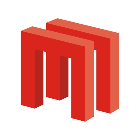 M initial iconのイラスト素材