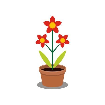 Flower icon on white background, vector illustration.のイラスト素材