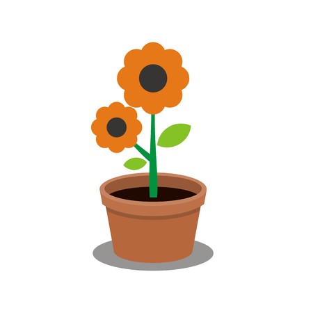 Flower icon on white background, vector illustration.のイラスト素材
