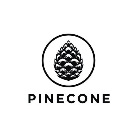 Pinecone logo vectorのイラスト素材