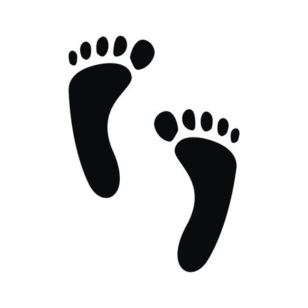 Foot print logo vectorのイラスト素材