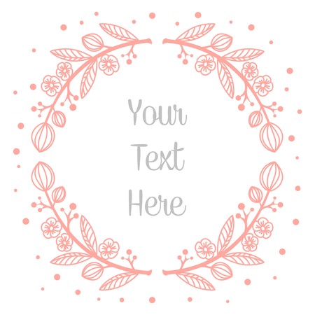 Flower wreath vectorのイラスト素材