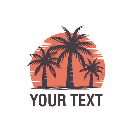 Beach logo designのイラスト素材
