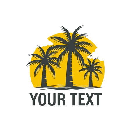 Beach logo designのイラスト素材