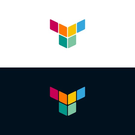 Y logo design illustration good for logo on a plain background.のイラスト素材