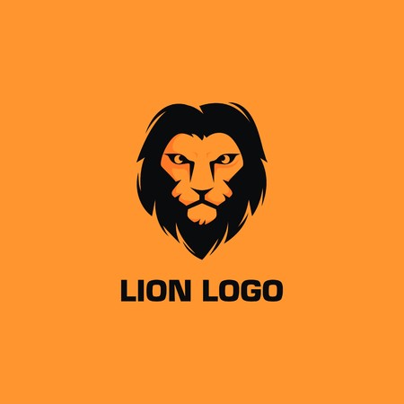 Lion logo design illustration good for logo on a plain background.のイラスト素材
