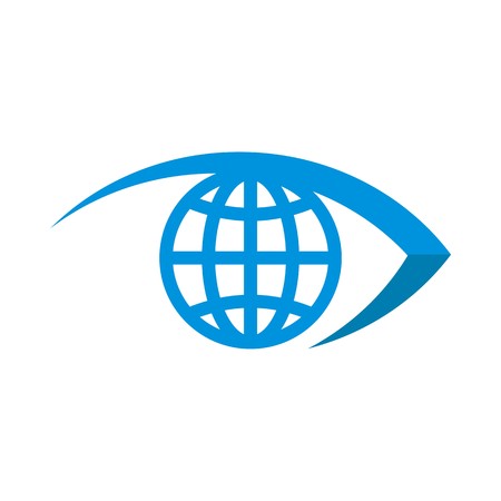 Globe eye logo designのイラスト素材