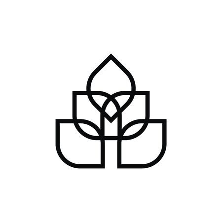 Leaf logo design Vector illustration.のイラスト素材