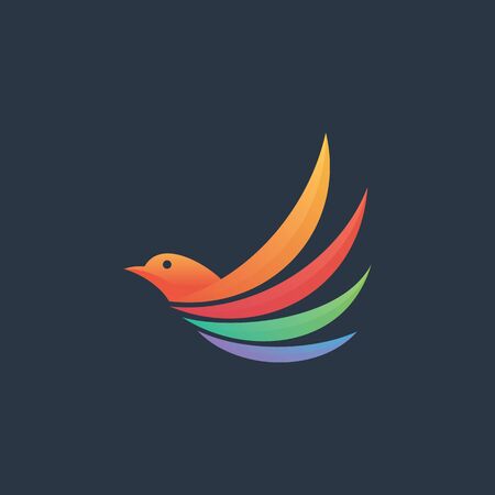 Bird logo design Vector illustration.のイラスト素材