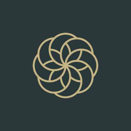 Flower logo design Vector illustration.のイラスト素材