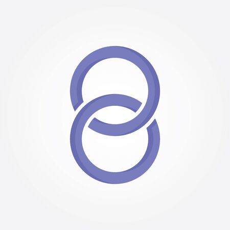 Eight looped circle designのイラスト素材