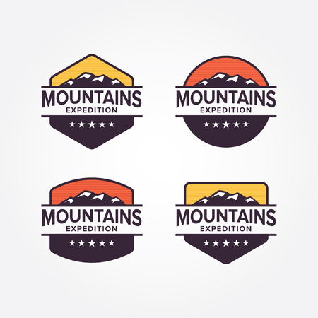 Mountain expedition logo designのイラスト素材