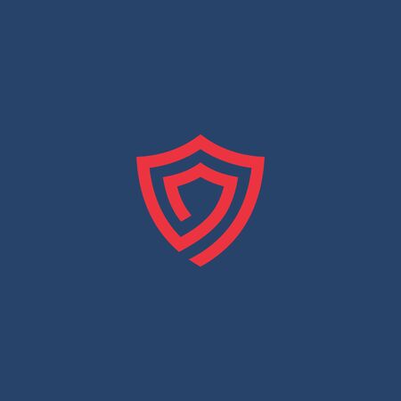 Shield icon in abstract graphic illustration.のイラスト素材