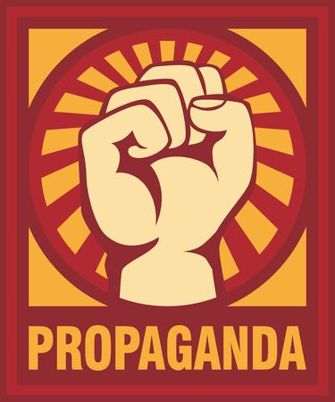 A clenched fist held raised in the air, poster style vectorのイラスト素材