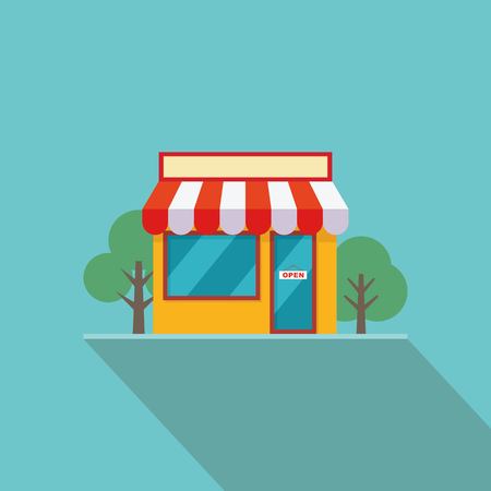 Storefront vector illustration in flat styleのイラスト素材