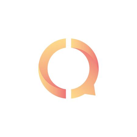 Chat logo designのイラスト素材