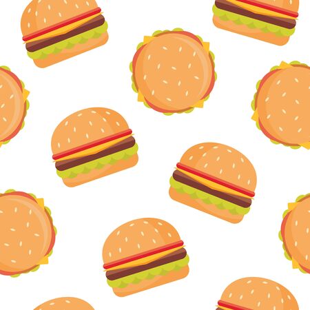Seamless pattern with burgerのイラスト素材