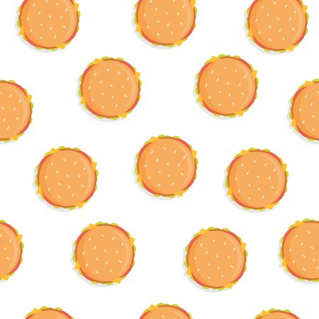 Seamless pattern with burgerのイラスト素材