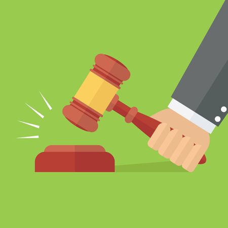 A judge's hammer vector illustrationのイラスト素材