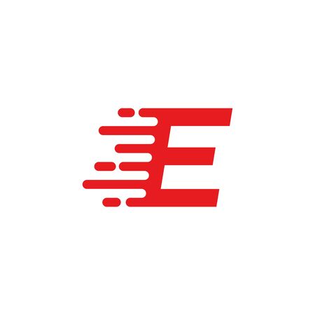 E letter fast logoのイラスト素材