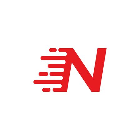 N letter fast logoのイラスト素材