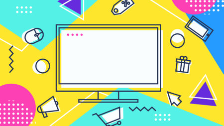 Cyber Monday template for business promotion with vector illustration with copy space area. Suitable to use on online shopping days for deals and discounts.のイラスト素材