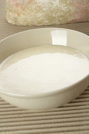 Volcanic clay mud mask in the bowl の写真素材