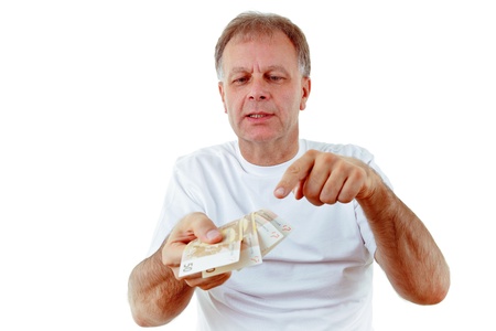 Picture of a man offering money to the viewers