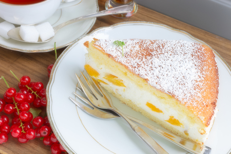 Cream Cheese Peach Cakeの写真素材