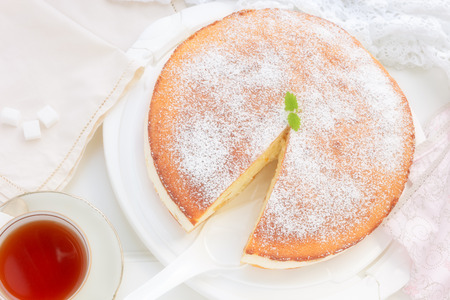 Cream Cheese Peach Cakeの写真素材