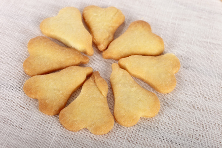 Homemade cookies in a pear form.