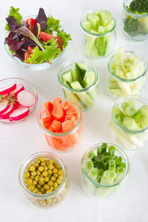 Vegetables in glassの写真素材