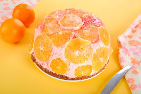 Orange dome cakeの写真素材
