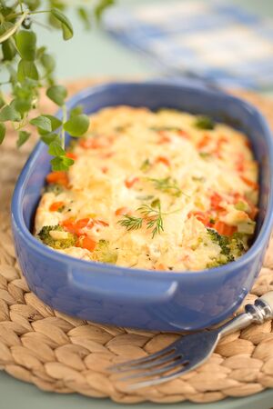 CREAM CHEESE VEGETABLE CASSEROLEの写真素材
