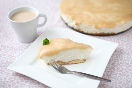 Cheesecake with halvaの写真素材