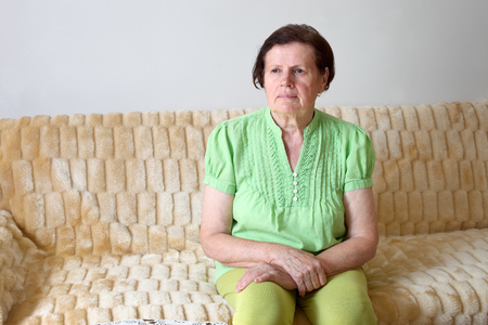 Natural portrait of elderly womanの写真素材