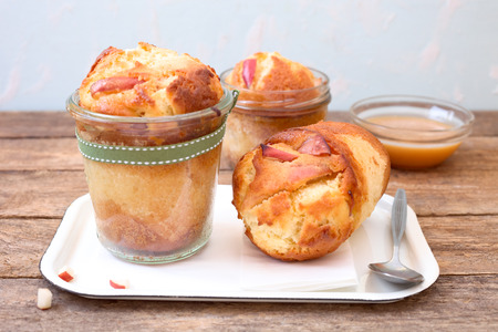 Cake in a glass jarの写真素材