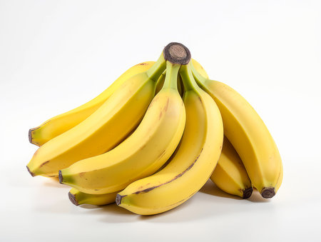 bananas isolated on white backgroundの素材