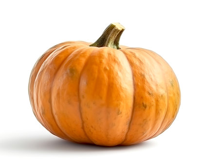 Pumpkin isolated on white background. Close up.の素材