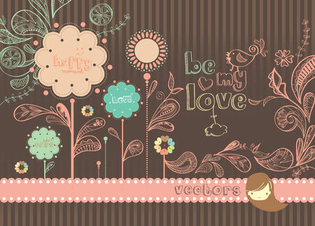 Batik Flower Backgroundのイラスト素材