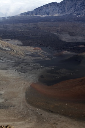view of the Haleakala crater on Mauiの写真素材