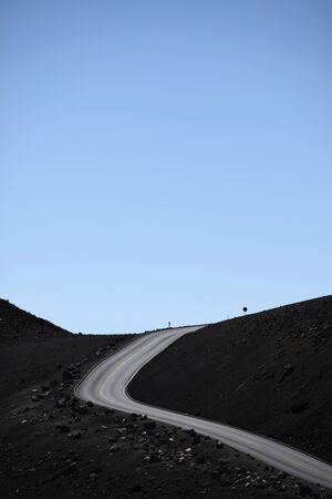 road leading to the skyの写真素材