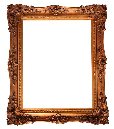 Golden frame.の写真素材