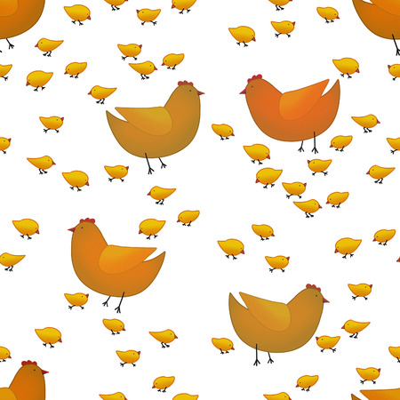 Farm animals seamless pattern on white backgroundの写真素材