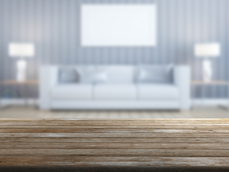 top wood table with Blur Backgroundの写真素材