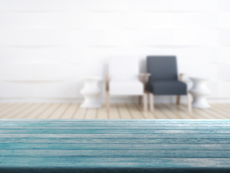 top wood table with Blur Backgroundの写真素材