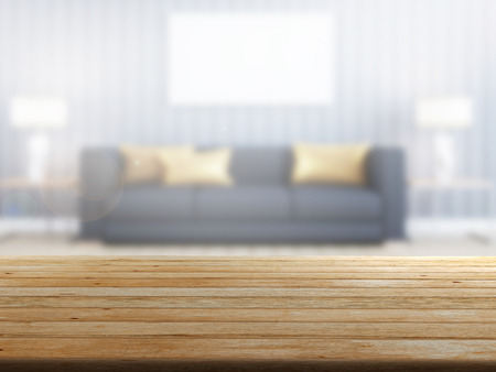 top wood table with Blur Backgroundの写真素材