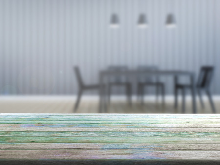 top wood table with Blur Backgroundの写真素材